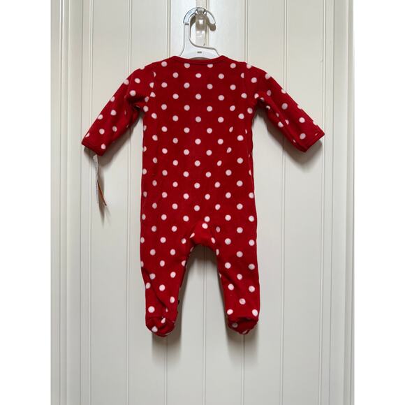 NWT Carters Pajamas red white Reindeer 3 month - Picture 3 of 3